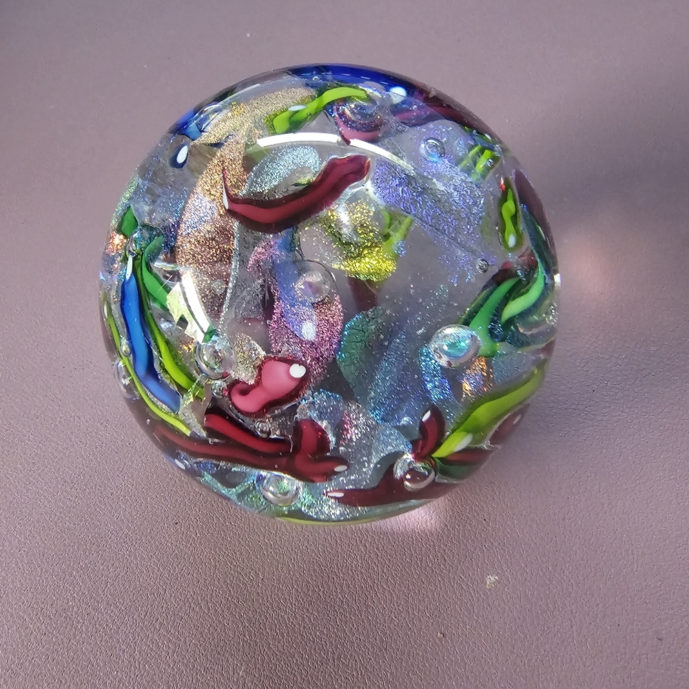 Colorful Glass Paperweight